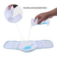 2条装可重复使用可水洗狗狗尿布，可拆卸防漏，透气宠物卫生裤，适用于宠物术后恢复、如厕训练、长途旅行、宠物寄养。 - 彩色 - 查看 9