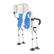 LYNICESHOP Adjustable Shower Chair, 330lbs Capacity U-Shape Seat Foldable Shower Chair, Non-Slip Bathtub Stool With Handheld Shower Holder For The Elderly, Disabled, Pregnant, Handicapped (Blue, 19L*17W Inch) Holiday Gift (US Stock) Faster Delivery - Blue - View 9
