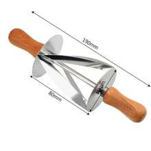 For Making Croissant Bread Dough Pastry Rolling Cutter Baking Tool Stainless Steel - Apricot - View 11