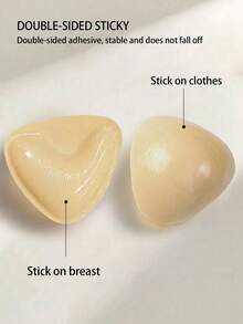 1/2 Pairs Double Sided Sticky Push Up Bra Inserts - Reusable Adhesive Bra With Padding - Sticky Bra For Dresses Bikinis Bra Inserts - Multicolor - View 7
