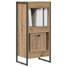 vidaXL Bücherregal Kunsthandwerk Eiche 80 X 30 X 155 Cm Holzwerkstoff - Brown - View 3