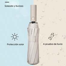Mustarpicking 24 Guarda-chuva Reforçado com Armação de Costela para Homens de Negócios, À Prova de Vento, Guarda-sol Protetor Solar para Mulheres - A - Visão 8