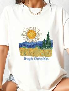 Gogh Outside Starry Night Nature Lover Inspiration - White 3 - View 1