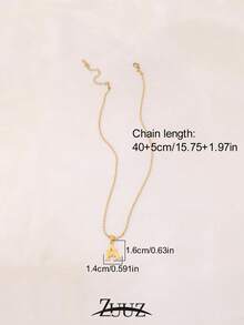 1pc Stainless Steel 26 A-Z Butterfly Initial Letter Charm Necklace Alphabet Pendant Bead Chain Necklace For Women Jewelry Birthday Suitable Daily Wear - Necklace - View 2