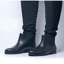 Women's Waterproof Rain Boots, New Release 2026, PVC, Sports, No Outdoor Boots - màu đen - Xem 5