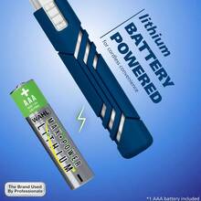 Recortadora de depilación facial para cejas bikini y doble cara para con agarre de goma modelo 3026636-035 - Azul - Ver 9