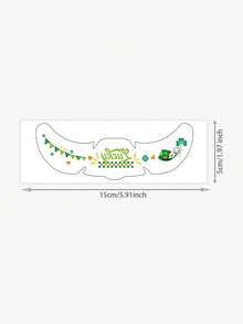 1pc Fashionable St. Patrick's Day Face Tattoo Sticker, Waterproof Sweatproof Irish Festival Party Clover Lucky Atmosphere Makeup Sticker - Multicolor - View 10