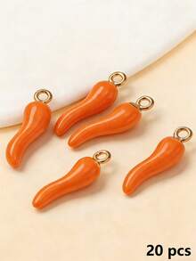 [Quantity] Pcs Vivid Multicolor 3D Red Chili Pendant, Suitable For DIY Earrings, Necklace, Bracelet And Keychain - Spicy Style Jewelry Making Accessories, Jewelry Making Charm - Chili - View 50