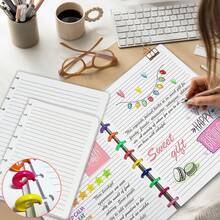 45pcs A4/A5/B5 Loose Leaf Refill Paper, Stationery Supplies - Horizontal Line Refill - View 2