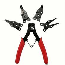 4-In-1 Circlip Pliers Set Snap Ring Pliers Multi Crimp Removable Plier Head Retaining Circlip Pliers Hand Tools Multifunctional - A - View 7
