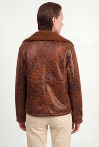 Naf Naf Chocolate Jacket Vestes Chocolate Brown Fabric - 巧克力棕 - 查看 3