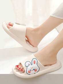 Pantuflas con diseño de orejas de conejo, nueva colección 2026 - Beis - Ver 2