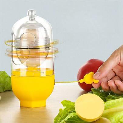 1pc Manual Egg Beater, Thickened Material, Pull Cord Operated, Can Mix Egg Whites And Yolks, Make Whole Egg Yolks, Suitable For Home Kitchen, Great Gift For Egg Lovers