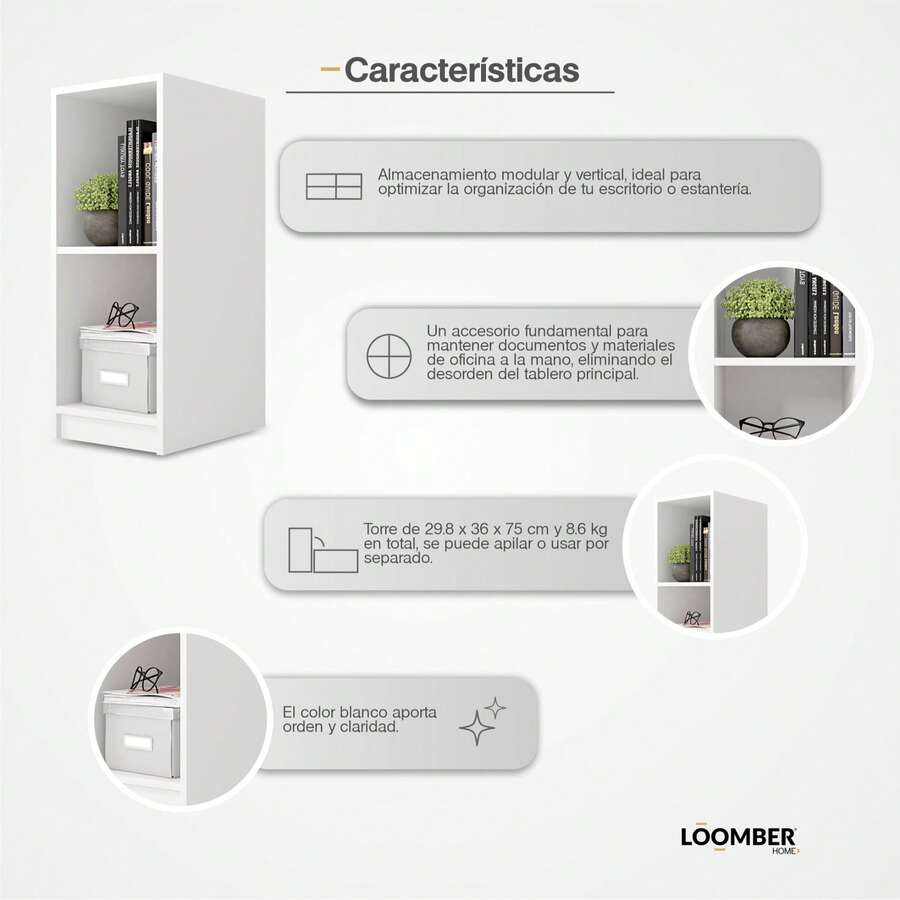 Torres Acre Blanco Loomber - Blanco - Ver 1