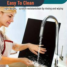 1pc Black Transparent Non-Slip Acrylic Cutting Board, Suitable For Kitchen, Home, Restaurant, Protects Countertop, Fruit Cutting, Kitchen Utensil, Mother's Day Kitchen Gift - Multicolor - View 8