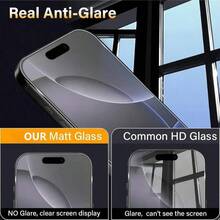 XINHONGYU 2 piezas Protector de pantalla mate, Protector de pantalla de vidrio templado mate antirreflejo, antihuellas y antirayones compatible con iPhone 17 Pro Max 6.9 pulgadas de toda la serie - 2 piezas - Ver 8