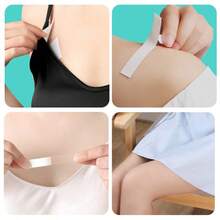 1 Piece Set Double Sided Body Tape Self-Adhesive Bra Clothes Dress Shirt Secret Sticker Clear Lingerie Tape Anti-Naked Invisible Chest Patch For Women Body Skin - Trắng - Xem 2