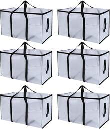 Heavy Duty Clear Moving Storage Bags With Zippers, 24 Gallons, For Quilts (6 Pack) - Xóa 6 lần đếm - Xem 8
