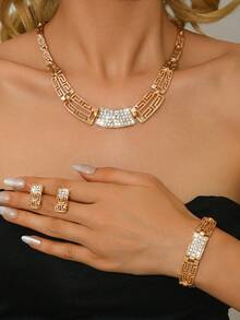 3pcs/Set Unique Women Necklace And Earrings Set, Versatile For Daily Wear, Holidays, Casual & Vacation - 3pcs/set - View 12