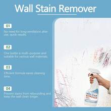 JAYSUING 500毫升大容量墙面去污剂，家用清洁剂，适用于墙面污垢、水渍，可用于浴室、卧室、客厅、厨房墙面清洁。 - 液體 - 查看 7