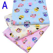 3 Pcs/Lot Cartoon Animal Series Cotton Twill Fabric Owl/Cat/Dog/Swallow Design Printed Cloth Amusement Park/Lion/Giraffe Design DIY Handmade Cloth Head Quilting Patchwork Cloth Group Pillow Cover Cloth Block Sewing Scrapbooking Cloth Tecidos Calico - C - View 14