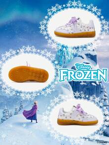 Disney 1 đôi giày thể thao trẻ em chủ đề Frozen, bao gồm giày công chúa Elsa, công chúa Anna và công chúa Arendelle, thích hợp cho sinh hoạt hàng ngày, các hoạt động thể thao ngày lễ và ngoài trời. Thoải mái, đế chống trơn trượt, thoáng khí. - Màu tím - Xem 4