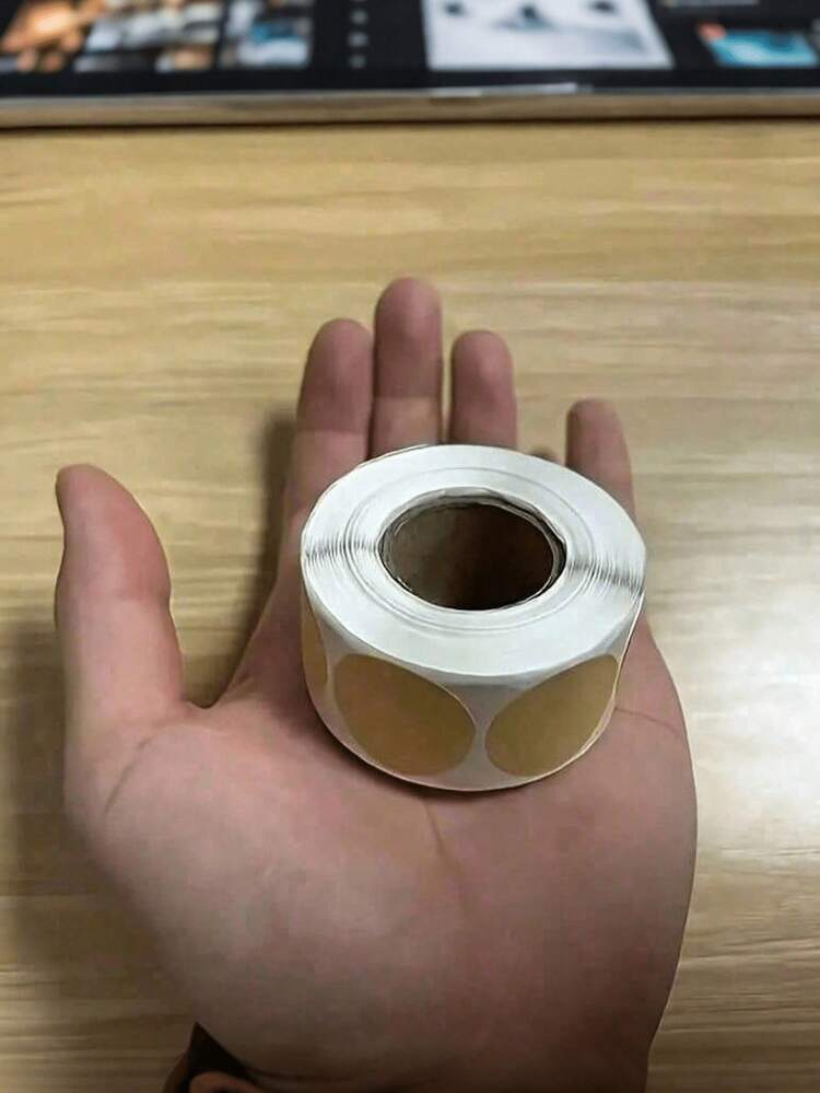 500pcs Brown Kraft Paper Round Labels Stickers, DIY Stickers, Holiday Decorations, Gift & Packaging Seals, Home Decor, Kitchen Labels, Spice Labels - Multicolor - View 11