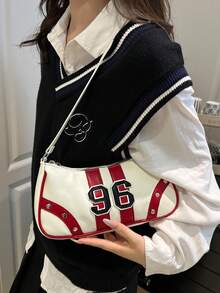 Korean/Japanese Ins Style Boston Bag, New Women Handbag, Niche One Shoulder Racing Mini Square Bag - Multicolor - View 4
