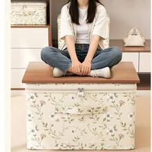Fabric Folding Storage Box, Oxford Cloth Wardrobe Organizer Box For Clothes, Blankets, Home Use - Multicolor - View 6