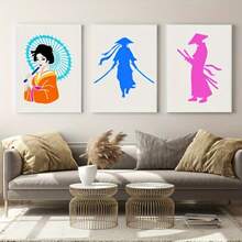 6 khuôn mẫu họa tiết nghệ sĩ và samurai kiểu Nhật Bản - Khuôn tô tự làm có thể tái sử dụng với các họa tiết hoa văn tinh xảo và truyền thống, dùng cho tranh tường, vải dệt, tranh vẽ trên vải bố và trang trí nhà cửa, chất liệu polyester, khuôn mẫu thủ công tự làm | Thiết kế truyền thống Nhật Bản | Khuôn tô có thể tái sử dụng, khuôn mẫu thủ công - 6 mẫu nghệ sĩ giải trí và samurai kiểu Nhật Bản - Xem 5