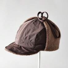 1顶男女通用休闲纯色宝塔帽 - 米色 - 查看 3