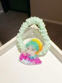 asmodee 1pc Cartoon Character Cute K-Pop Hair Clip Hair Tie Creative K-Pop Hair Accessory, Birthday Holiday Theme Scrunchie, Valentine's Day Party Small Gift - Multicolor - View 13