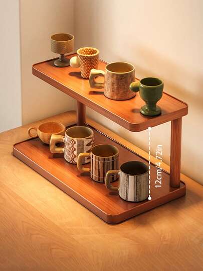 Suporte de mesa com 1 peça, organizador porta-copos para bancada, balcão de cozinha, estação de trabalho, copos de água, canecas de café e jogos de chá.