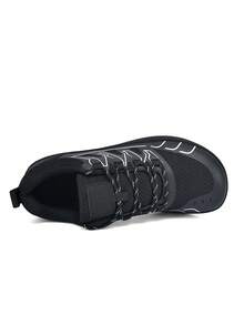 1 Pair Men's Thin Sole Casual Barefoot Sneakers, Soft Bottom, Soft Surface, Breathable, Lightweight, Barefoot Shoes - Black - View 5