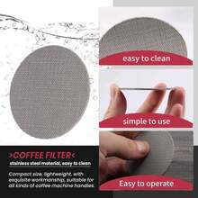 Coffee Filter Mesh, Reusable Coffee Puck Screen High Strength 1.7mm For Coffee Maker Filters 51mm - 1PC - View 8