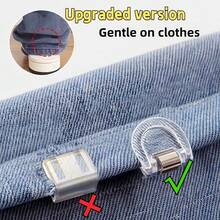 Seamless Invisible Pant Leg Clips | Adjustable Non-Slip Clips, Suitable For Jeans, Wide-Leg Pants | Transparent Plastic, Firm Grip - Transparent Pants Clip - View 1