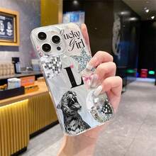 Stylish & Feather Pattern TPU Phone Case, Compatible With Apple Models, Ideal As Birthday Or Christmas Gift For Couples, Girlfriends, Daughters, Teens - Silver - View 2