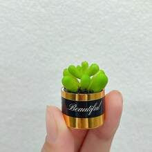 Conjunto de 6 Miniaturas de Suculentas em Vasos, Plantas Suculentas Artificiais, Miniaturas de Plantas em Vasos para Decoração, Ornamentos Decorativos, Decoração para Jardim e Quintal, Micro Paisagismo com Plantas Verdes - Multicolorido - Ver 10