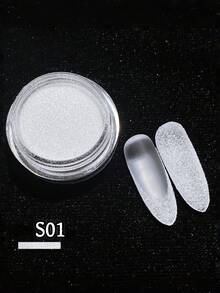 Polvo de arte de uñas con cristales de sal marina, polvo de brillo ultrarrefinado para escarchar uñas, manualidades para uñas, diseño de copos de nieve - Multicolor - Ver 25