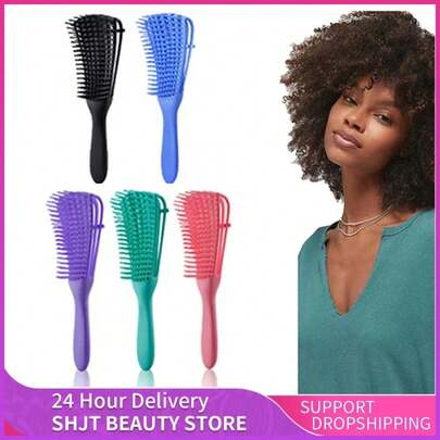 1pc Hair Comb Detangling Brush Scalp Massage Hair Brush Detangler Brush For Curly Hair Thick Hair Octopus Hairbrush Women Men Salon