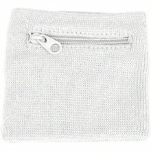 Estuche Tipo Cartera para muñeca/Tobillo, muñequera con Cremallera de algodón con Cremallera para Almacenamiento de Llaves para Deportes(Blanco) - 1 - Ver 8