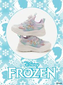 Disney 1 Pair Frozen Themed Children's Athletic Shoes, Including  Princess, Anna Princess And Arendelle Princess Sneakers, Suitable For Daily, Holiday Sports And Outdoor Wear. Comfortable, Non-Slip, Breathable Soles - Mauve Purple - View 2