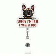 1pc DISCO Rotating Alligator Clip Retractable ID Card Holder - Multicolor - View 13