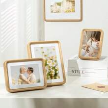 Picture Frames Set 4x6 Picture Frame USA-Sourced  Oak Wood Poto Frame Wit Tempered Glass Anrafted Rounded Corner 4 X 6 Wooden Frame Matted To 3.5x5 Potos  Or Tabletop Display - Gỗ sồi nguồn gốc từ Hoa Kỳ - Xem 2