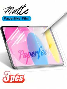 ZYONS 3片装磨砂防眩光PET屏幕保护膜，兼容iPad第11/10代、iPad Pro 2024、iPad 10、iPad Mini 7、iPad Air 13、iPad Pro 11、iPad A16第11/10代（2025/2022）、iPad Air 11 M3 2025/M2 2024。书写流畅，灵敏度高，防指纹，书写手感自然，低反射，易于安装，支持绘画，兼容Apple Pencil和Face ID。是日常、办公和居家使用的理想屏幕保护膜。 - 3件 - 查看 16