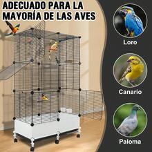 Jaulas Para Aves, Jaulas Grandes Para Pájaros Móvil Jaula Para Aves Pequeñas, Juguetes Para Pájaros, Móvil De Metal Para Pájaros, Para Loros, Para Cañarios, 75x39x120cm - Unitalla - Ver 2