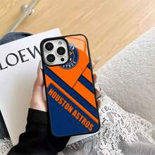 Funda para teléfono inspirada en los Houston Astros compatible con  17,  16 Pro Max,  15 Pro Max,  13 y  12 Diseño atrevido para fanáticos de los deportes Regalo impermeable, a prueba de golpes y elegante para seguidores del equipo y ocasiones especiales - Negro - Ver 7