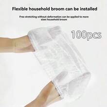 50/100pcs Disposable Broom Dust Cover, Non-Woven Fabric Household Sweeping Cleaning Wipe For Floor Hair Debris Removal, Reusable Slouchy Dust Cleaner, Static Electricity Duster Sleeves, Disposable Dust Bags - Disposable Broom Covers - View 7