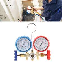 AC Manifold Gauge Set R134A HVAC AC Refrigeration Kit Corrosion Resistant Brass R12 R22 R502 - Juego de manómetros para colector de CA - Ver 6
