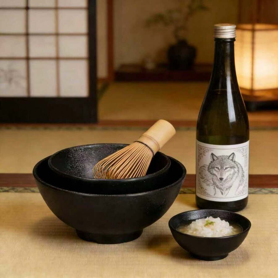 Large Capacity Matte Black Carbon Fiber Round Bowl/Clear Carbon Fiber Texture/High-End Feel/Fingerprint Resistant/Scratch & Wear Resistant/Impact Resistant/Dishwasher /Soup Bowl/Rice Bowl/High-End Catering/Suitable For Home Use - Black - View 1